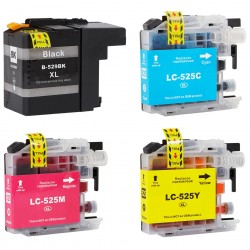 4x Zamiennik tuszu do drukarki Brother LC-529 XL / LC-525 XL CMYK - komplet kolorów