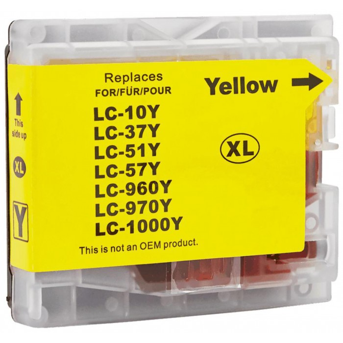Zamiennik tuszu do Brother LC 970 / LC 1000 Y XL - żółty